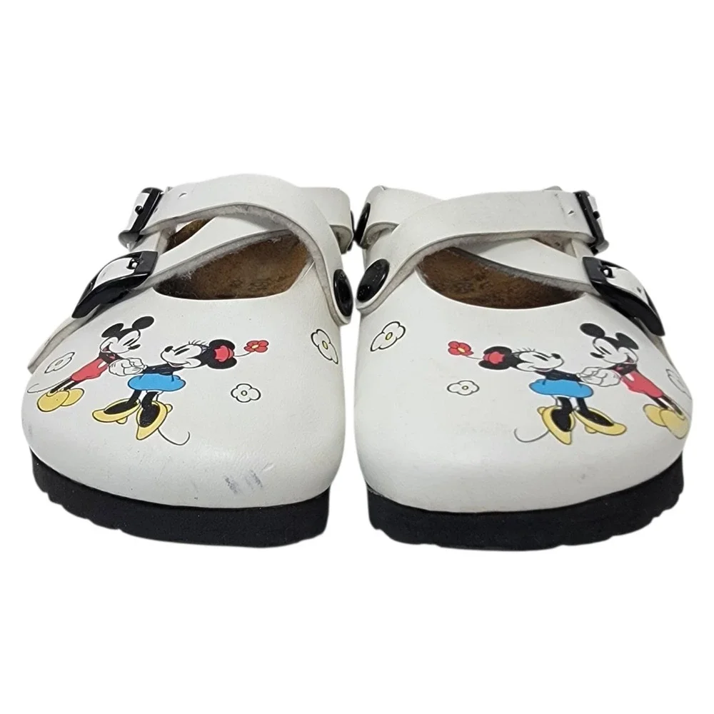 Birkenstock‎ Disney Birkis Clogs Girls Size C8 US 8 Minnie Mickey Mouse White 26